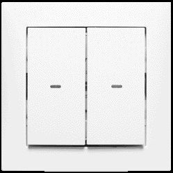 TRYCKKNAPP KNX DUBBEL S.1 VIT