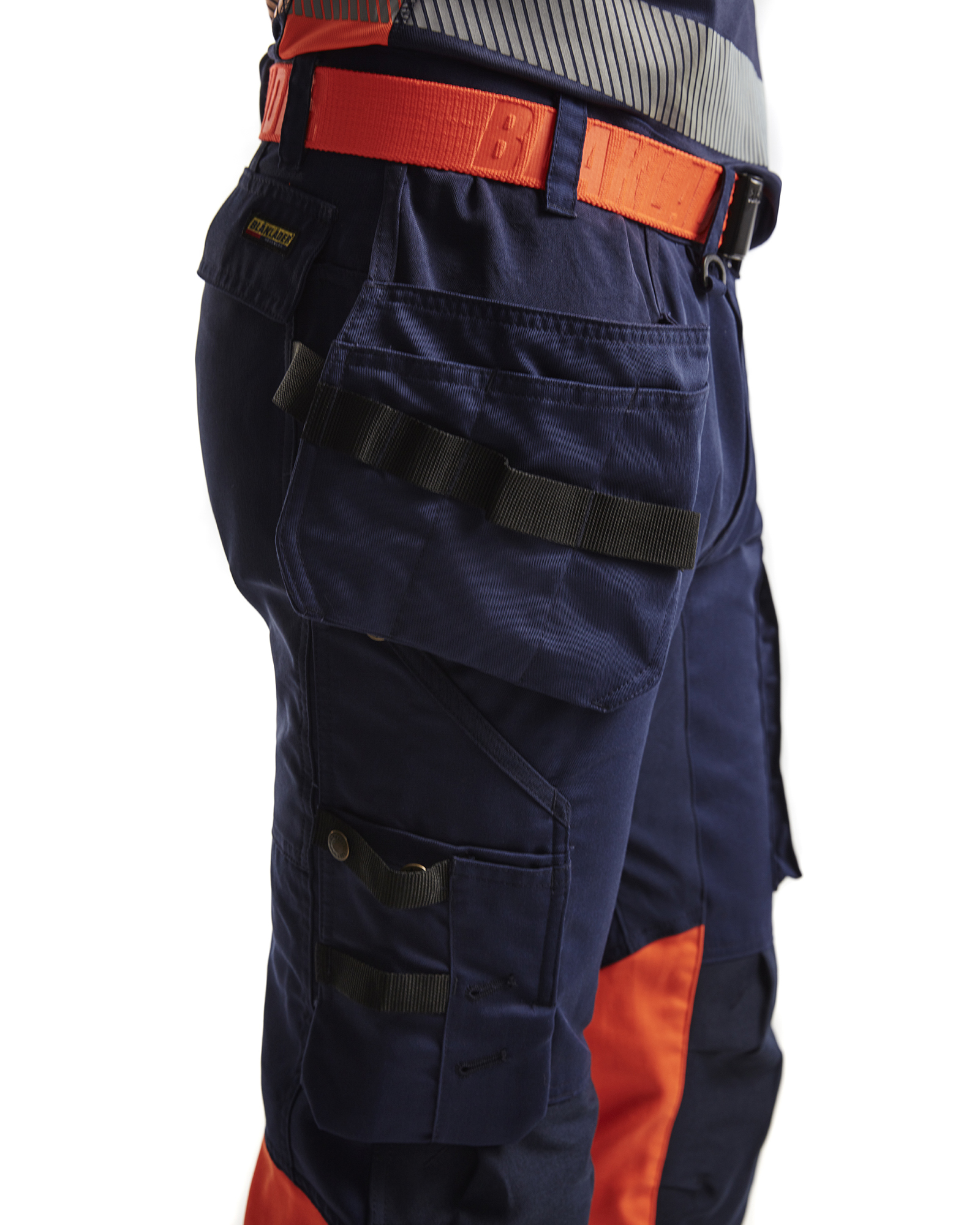 blåkläder Trousers blåkläder size d88 navy blue/orange