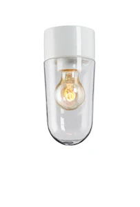 ifö electric Armatur stallglas vit rak ip44