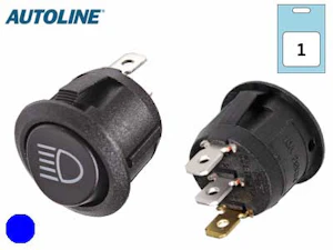 autoline Rocker switch driving light 0-1 blue led 1pcs