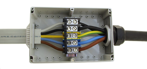 OVERGANGSBOKS RUND-FLATKABEL 5G16-25MM²