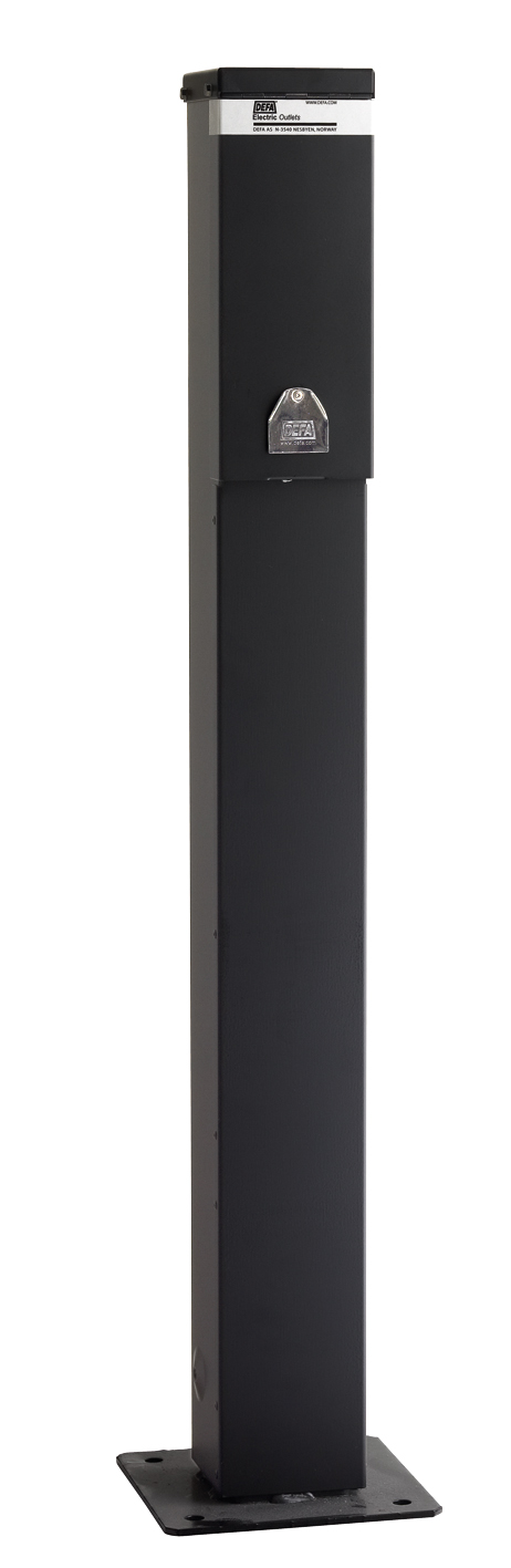 Base søyle 2s 2x16A kbv Sort