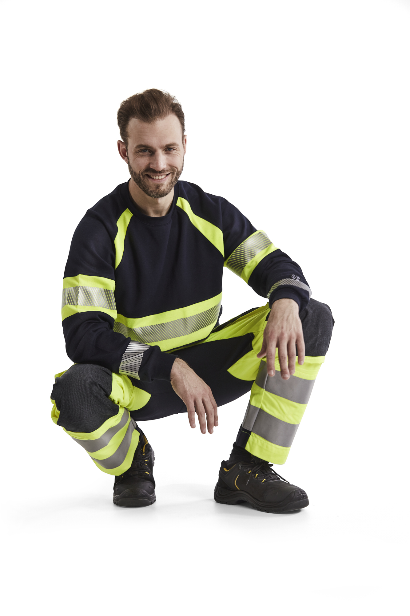 blåkläder Trousers blåkläder size d96 yellow/navy blue