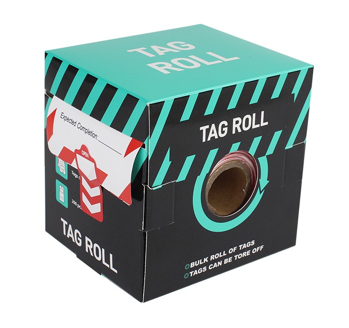 gylling Tag do not operate rød/hvit rull 200stk