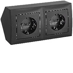 hager Hörnbox 2x 1-v uttag s.1 antr