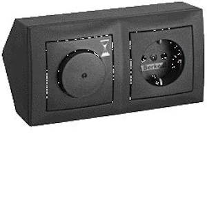 hager Hörnbox 1x timer + 1x 1-v antr