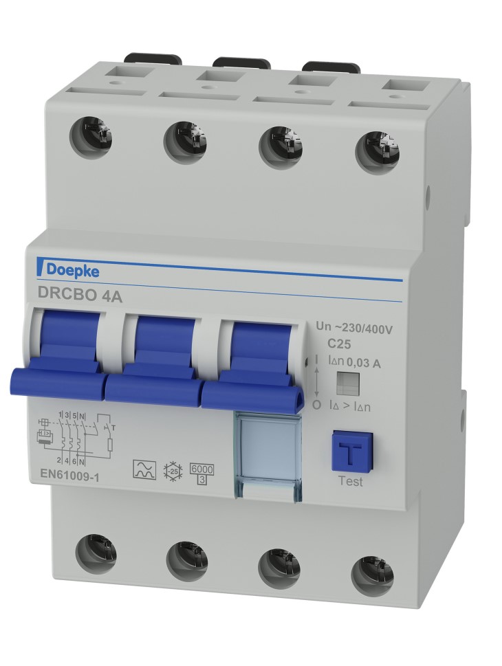 Jordfeilbryterautomat FIC4  25A - C 4P 30mA,A