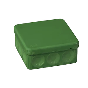 abb Junction box surf.moun. 86x86mm,green,ip65