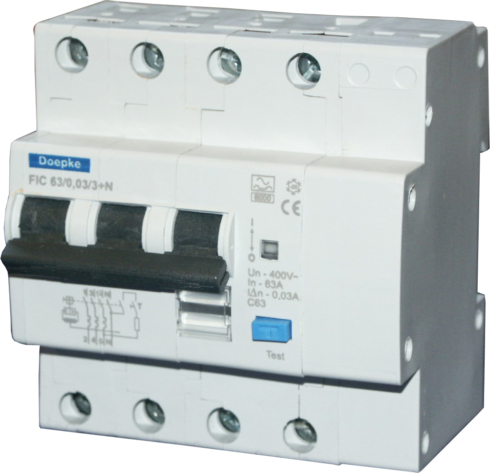 Jordfeilautomat FIC4 40A C 4P 30mA 5M