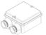 selcast Junction box ip67 four-square 2-silum. 2,5mm