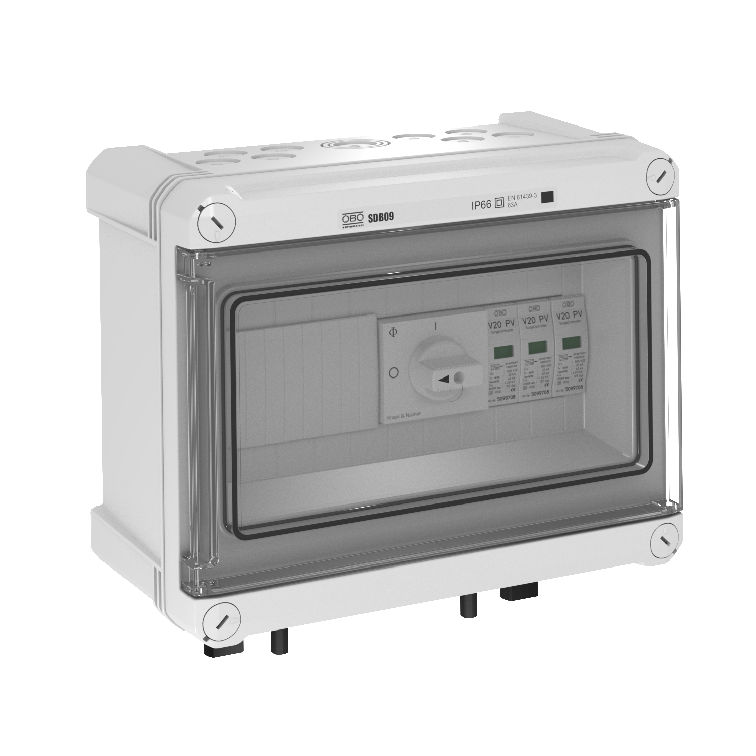 Solcelle system T2 med bryter 1000 V DC
