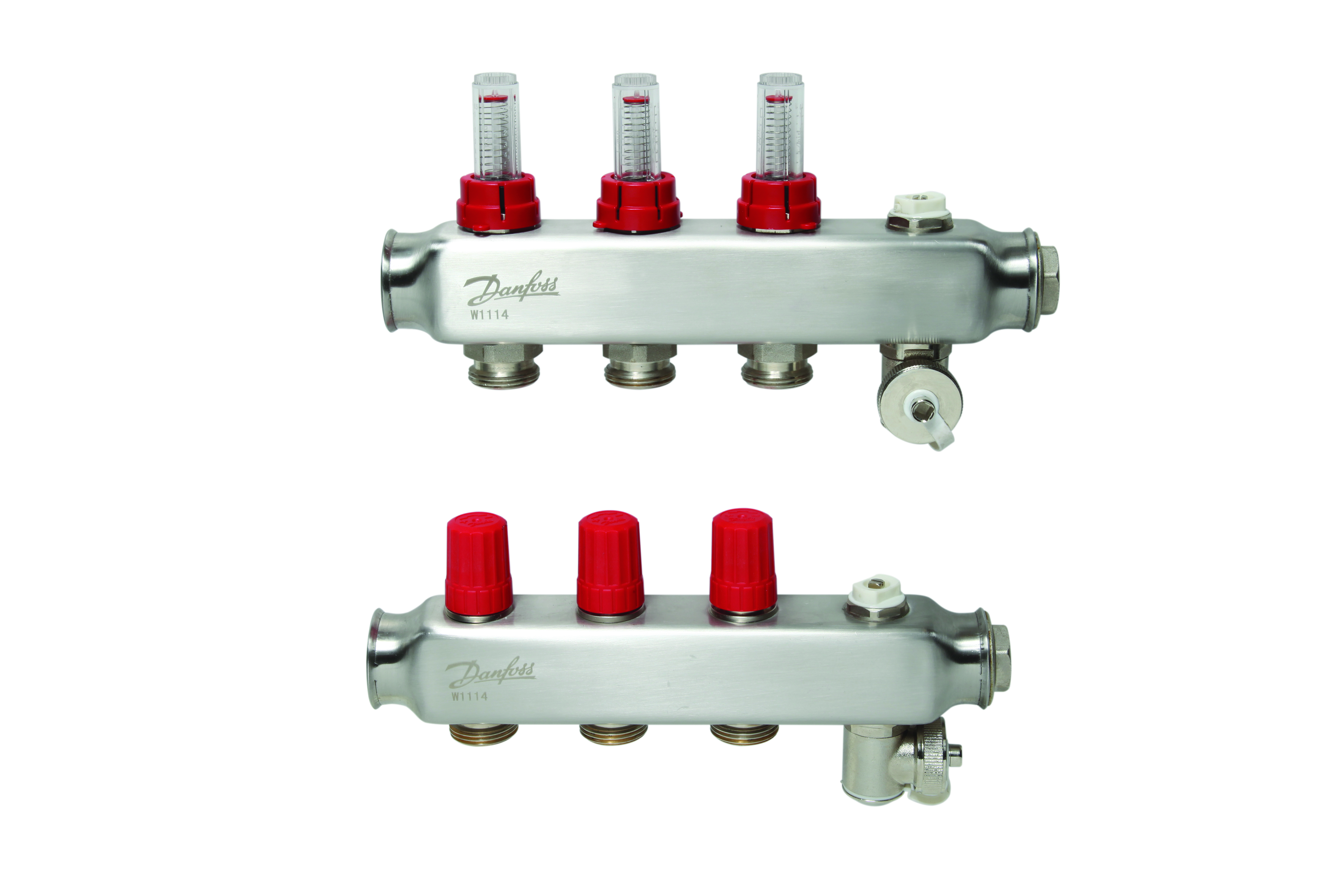 FÖRDELARE DANFOSS 3-ANSLUT. MED FLÖDESMÄTARE