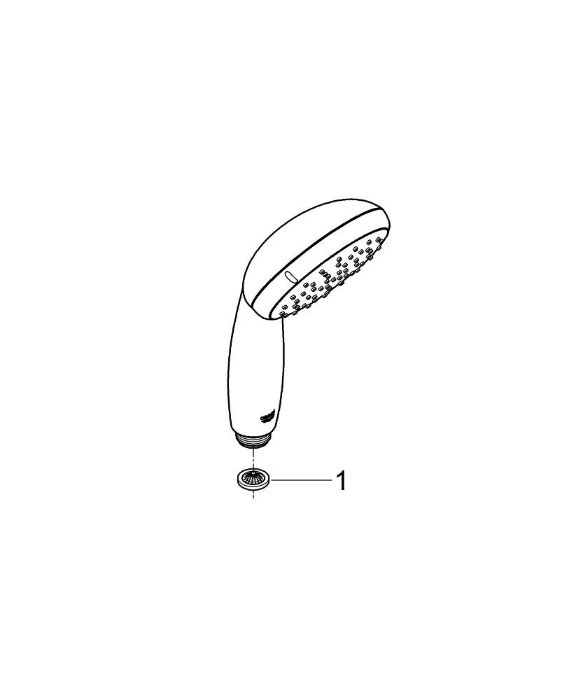grohe Handdusch grohe 27923001 ntempesta  9,5l/min