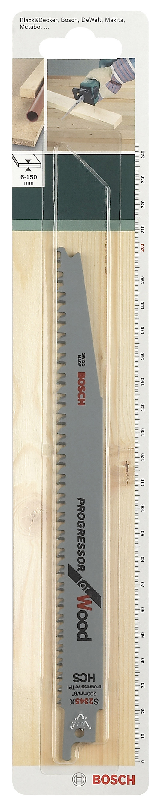 TIGERSÅGBLAD BOSCH S2345X 200MM TRÄ 2ST