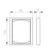 abb 1-vägs täckram 100 mm 1721f100-84p vit