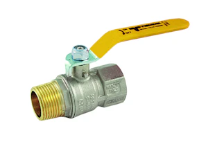 tiemme Kuulkraan messing nikkel 1/2" s/v bsp gaas pn5