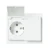 abb Socket outlet double surface 16a 250v white