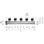 ML MANIFOLD GF 16mm 5-CONNECTION MS