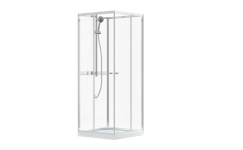 SHOWER CUBICLE OPAL 8080 SQUAR CLEAR GLASS CHECKER BACK PANEL