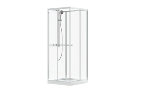 opal Shower cubicle opal 8080 squar clear glass checker back panel