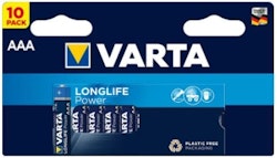 VARTA LONGLIFE POWER AAA 10 PLASTIC FREE