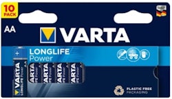 VARTA LONGLIFE POWER AA 10 PLASTIC FREE
