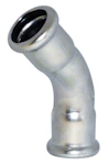 INOXPRES PÕLV 45° 54 mm S/S
