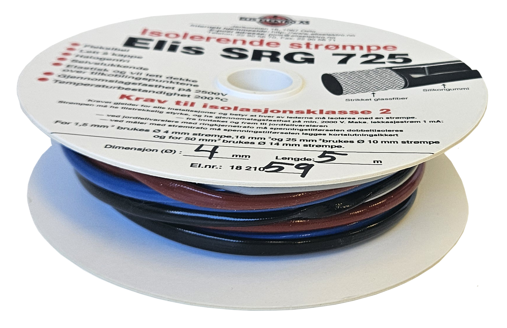 Strømpe 4mm 4x5m sett SRG725