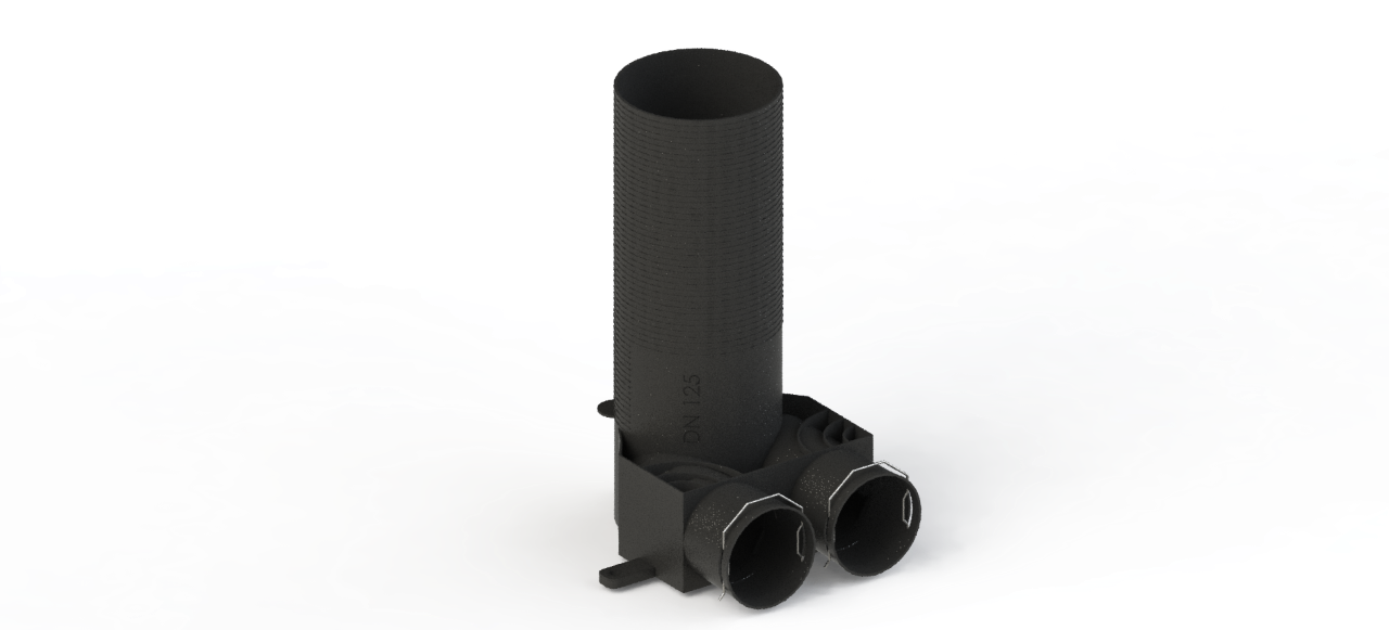 DIFUZORIAUS PAJUNGIMO DĖŽĖ K2DN125, DN125-2X75, SLIM