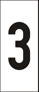 hammarprodukter Märksystem h25 vit siffra 3