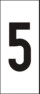 hammarprodukter Märksystem h25 vit siffra 5