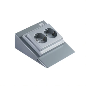 dreamled Socket outlet pro mini 2s/16a/ ip20/ ppj/alu