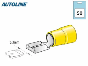 autoline Flat terminal hona gul 50 st