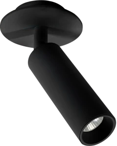unilamp Gyro spot 6w 3000k sort halvinnfelt 76-83mm