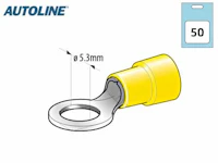 RING TERMINAL M5 YELLOW 50 PCS