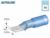 HEAT-SHRINK TERMINAL 6,3MM MALE 50PCS