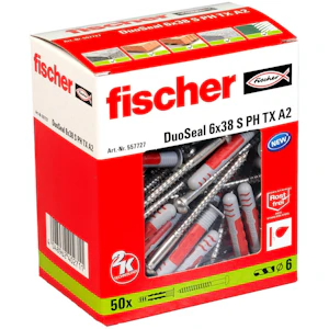 fischer Duoseal plug/srcew fischer a2 6x38 s universal plug/screw 50