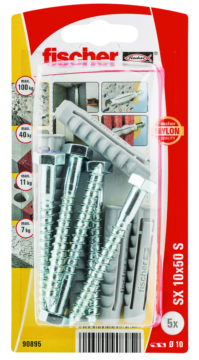 fischer Expansion plug fischer sx 10x50 s k nv 5pcs