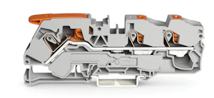 wago Terminal block, 3-conductor lever and push-button 16, gray