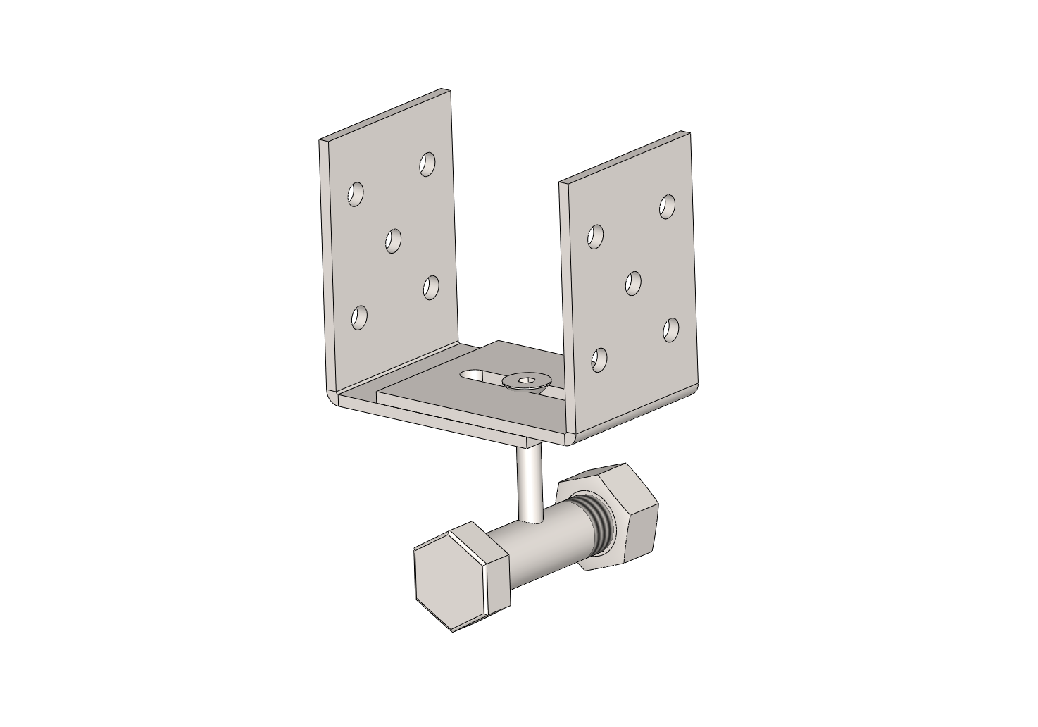 puristeteos U-fastener lateral adjustment 90 x 63 x 80 -120