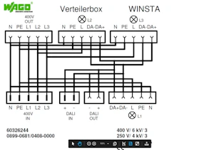 wago Distribution box winsta 3-phase dali , white