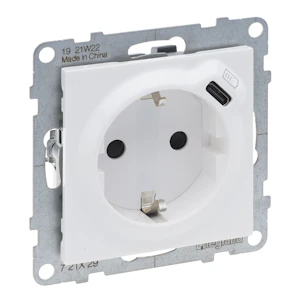 legrand Suno pistikupesa 1-ne mk lk vk+usb type c valge