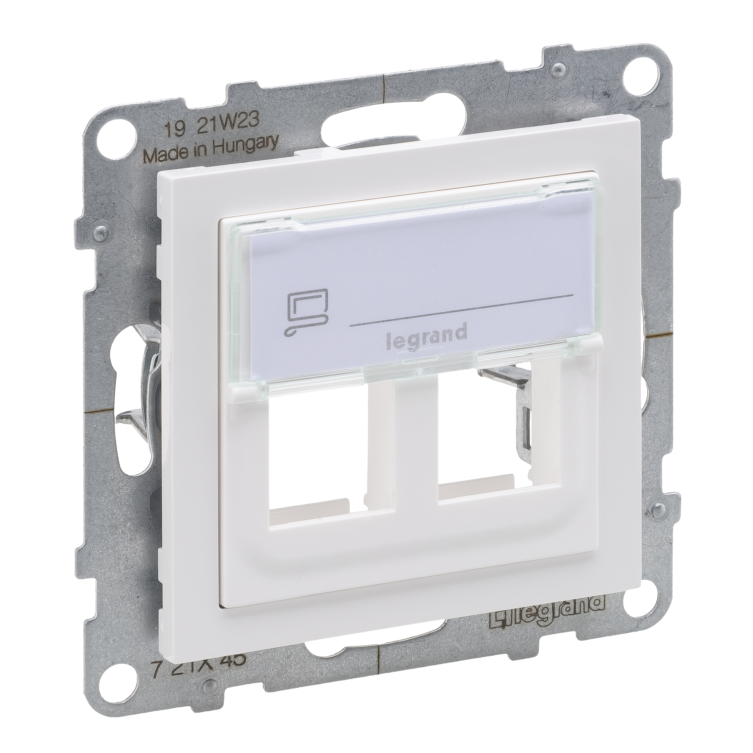 SUNO SIDEPESA PLAAT KEYSTONE RJ45 VALGE
