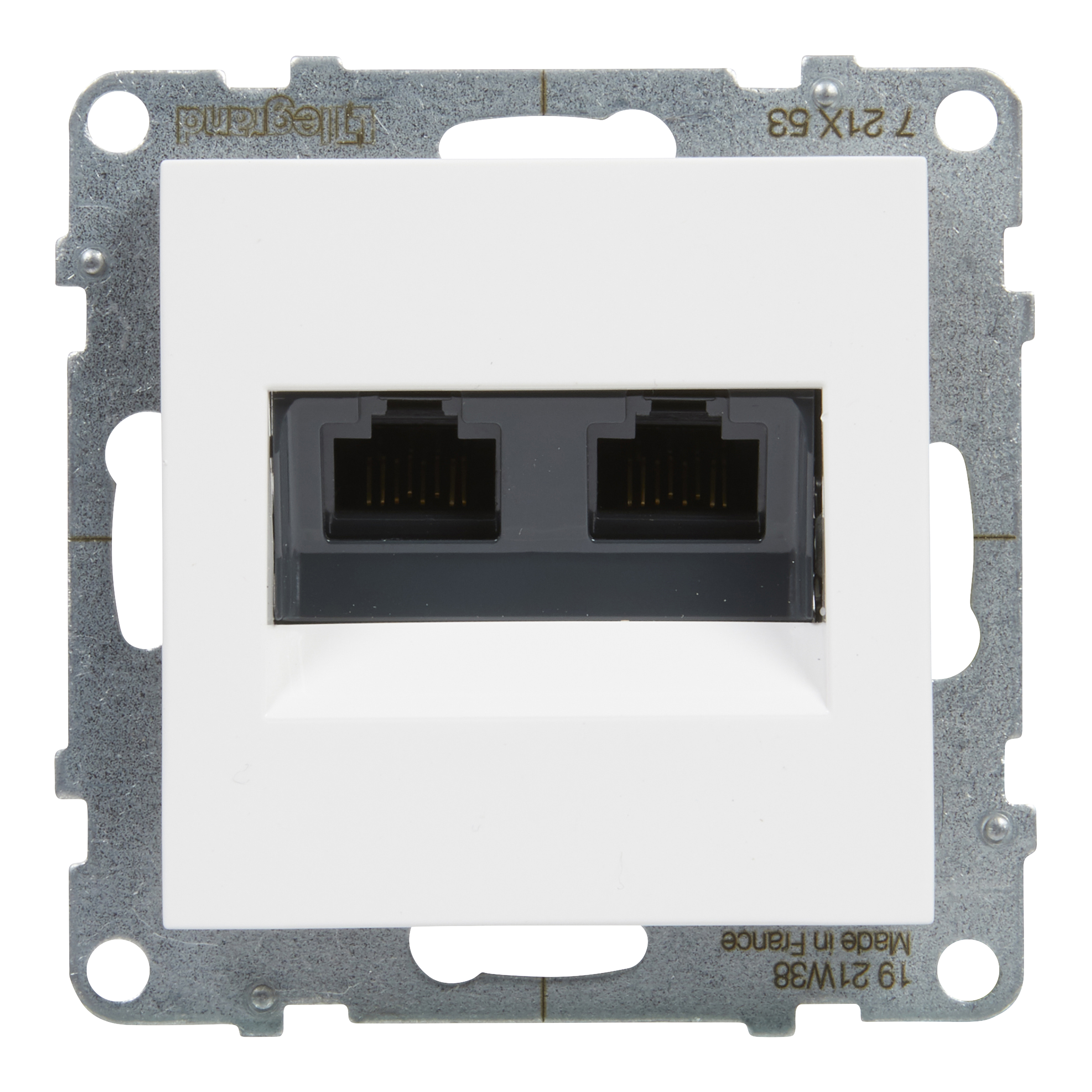 legrand Suno sidepesa 2 x rj45 cat6 utp valge