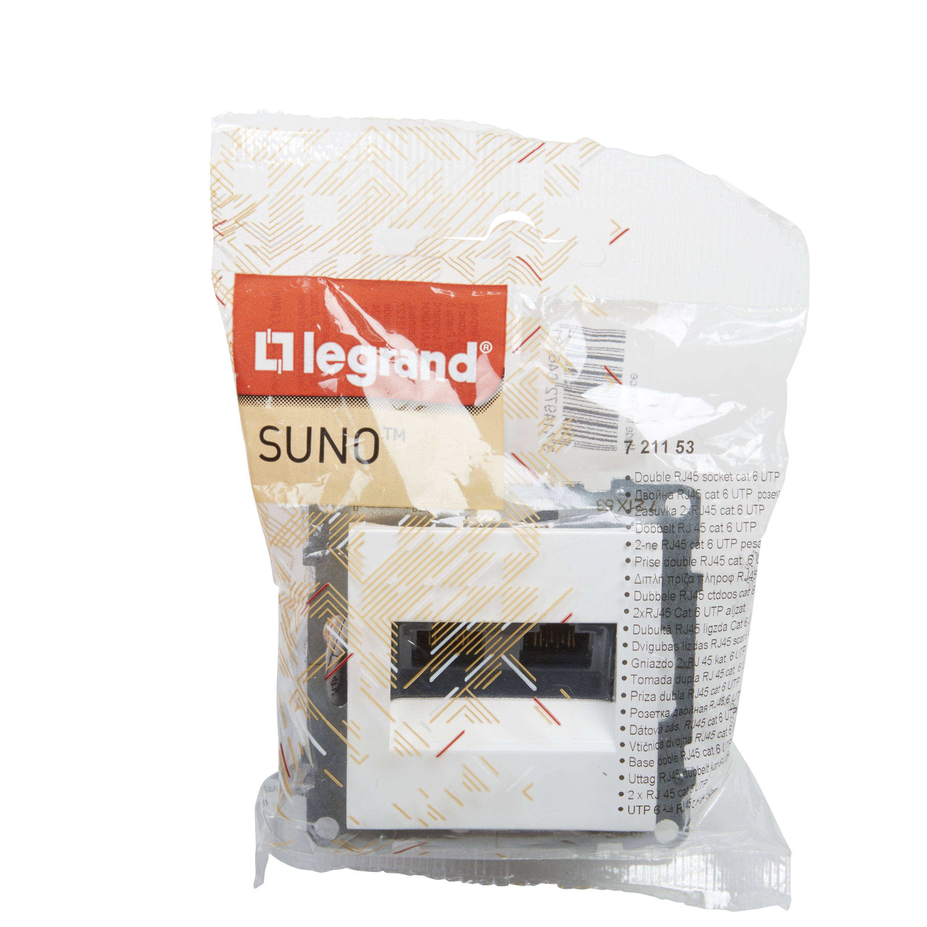 legrand Suno sidepesa 2 x rj45 cat6 utp valge