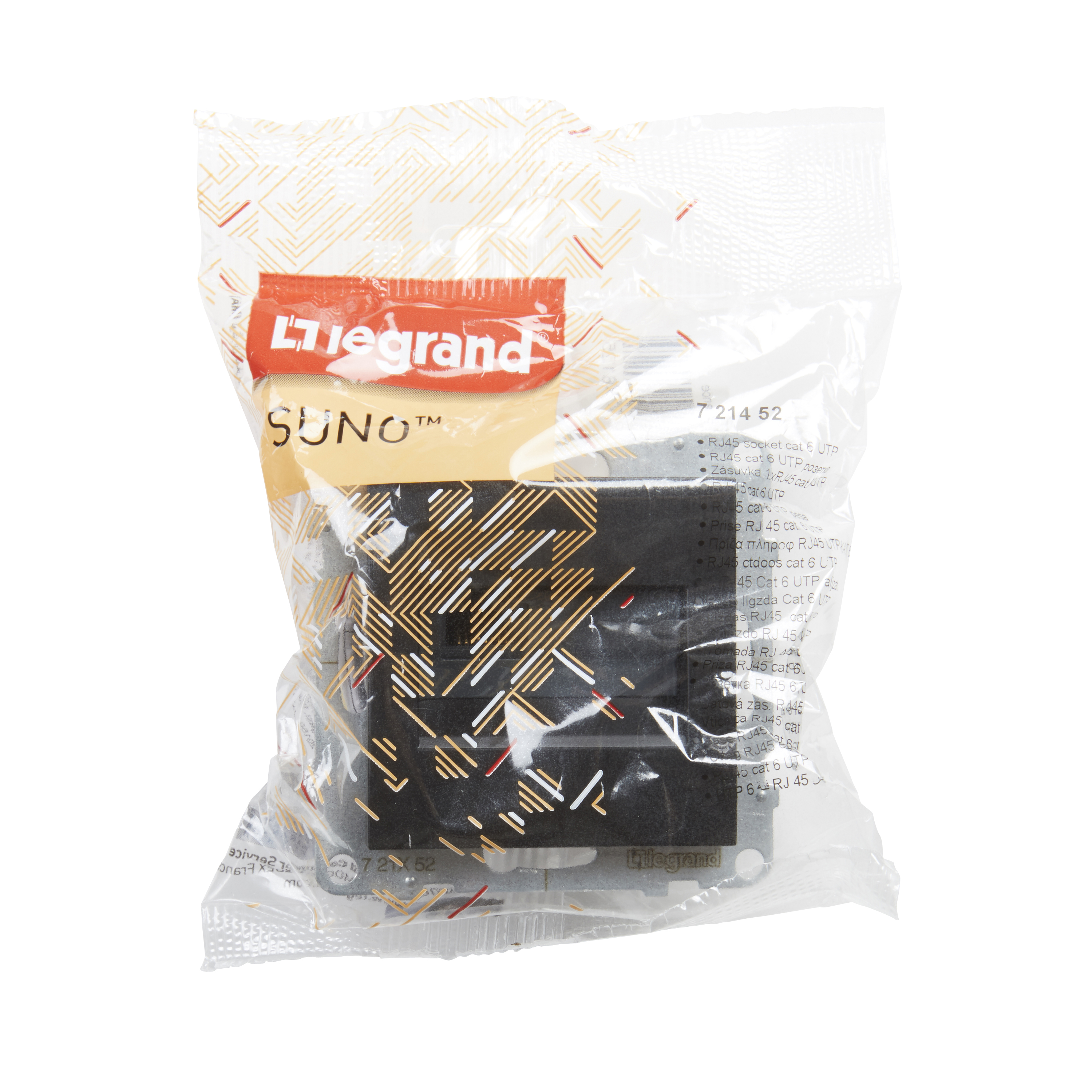 legrand Suno sidepesa 1 x rj45 cat6 utp must