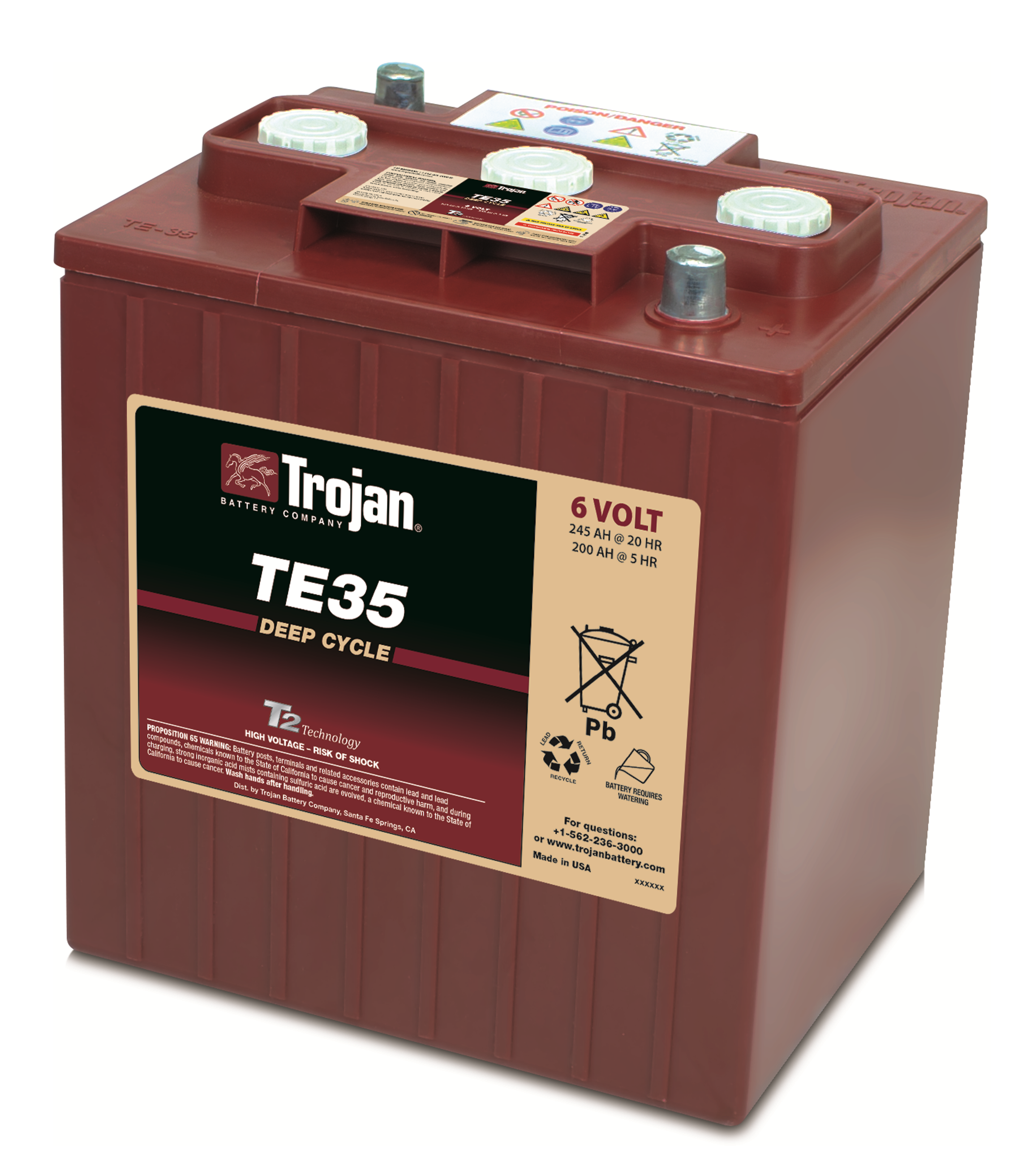 trojan Accu lead open trojan te-35-ap 6v 245ah