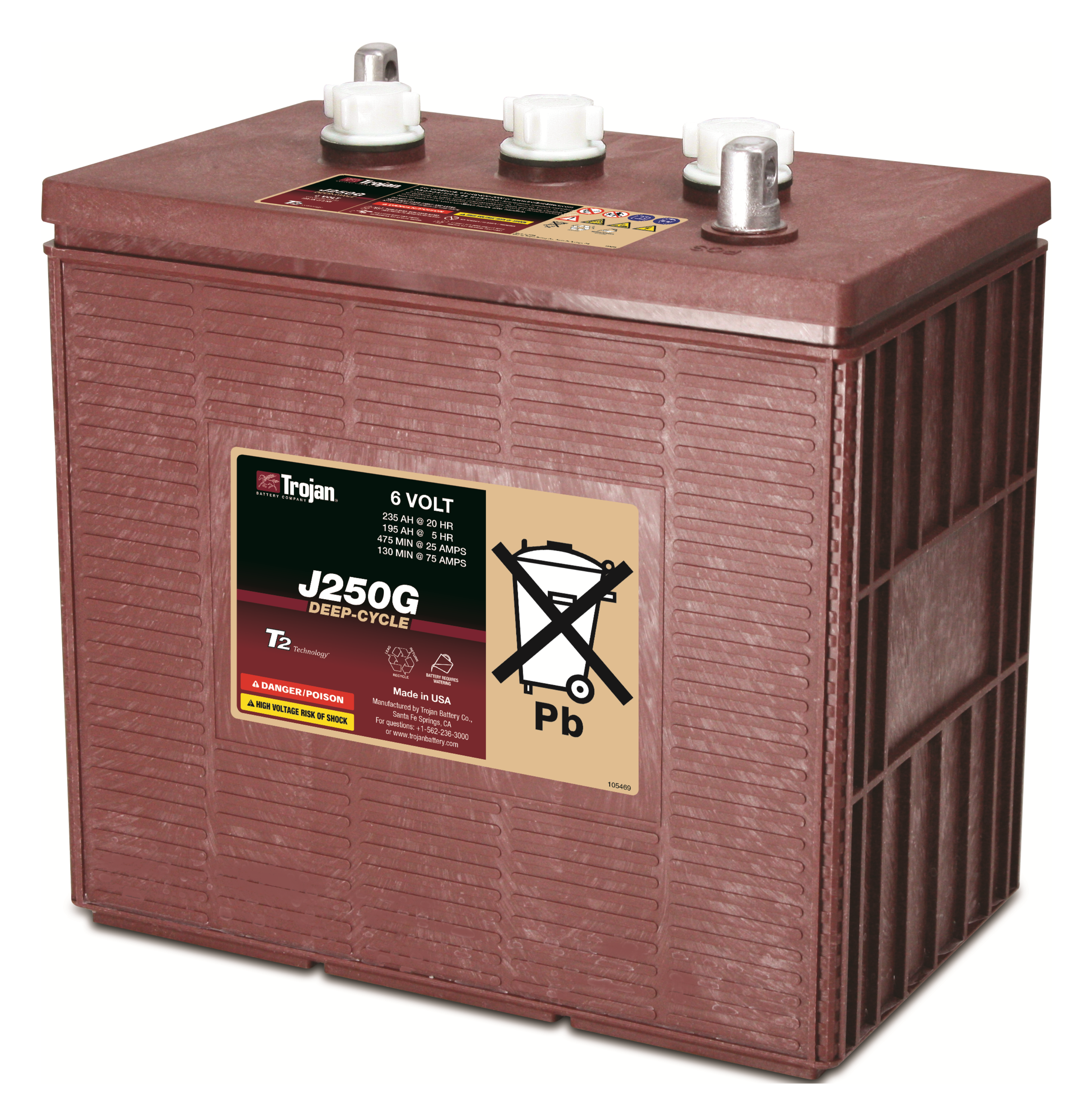 trojan Accu lead open trojan j-250g-ut 6v 235ah
