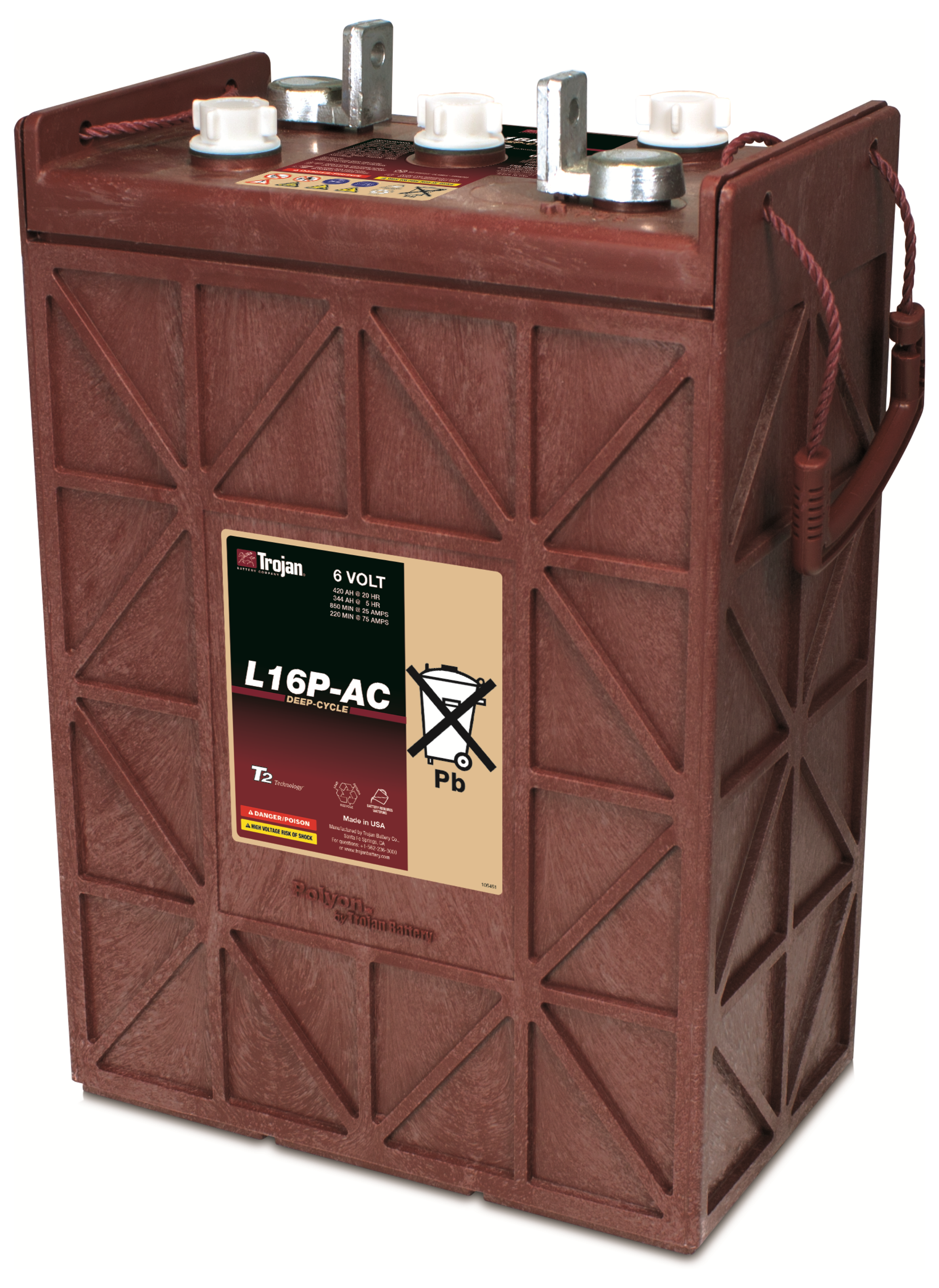 trojan Accu lead open trojan l-16p-ac 6v 420ah