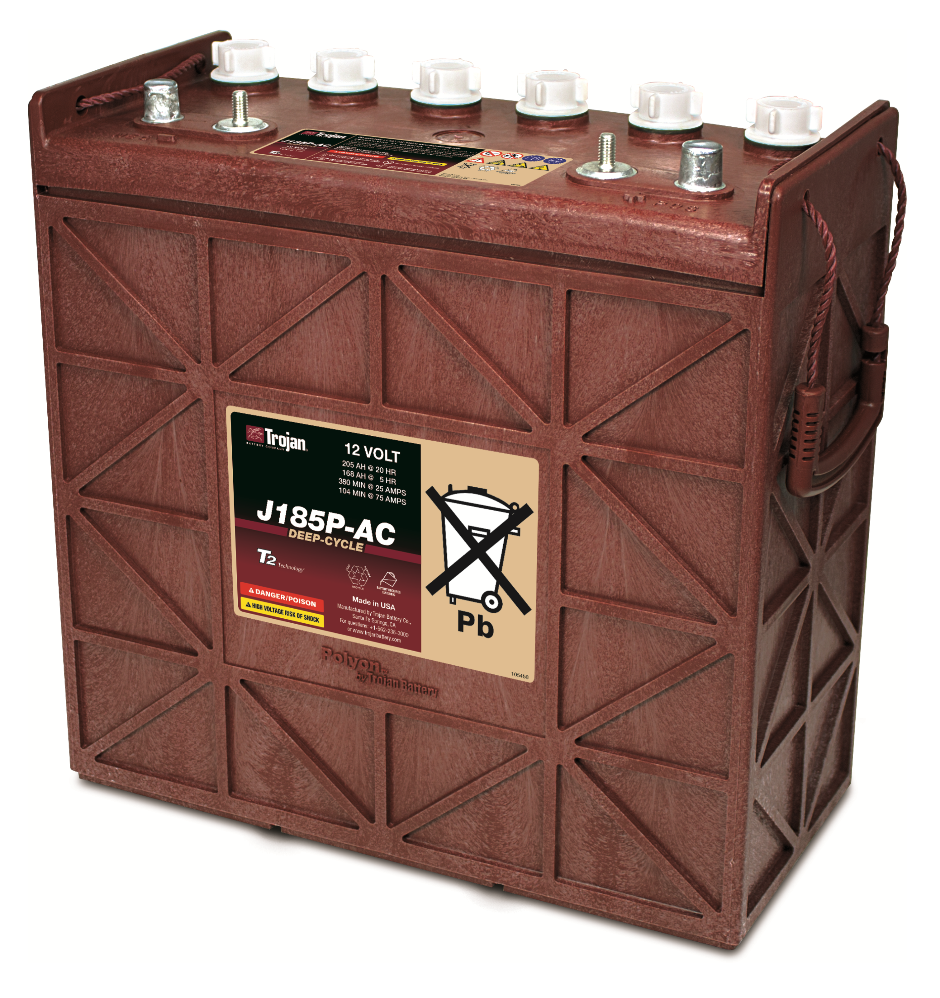 trojan Accu lead open trojan j-185p-ac 12v 205ah